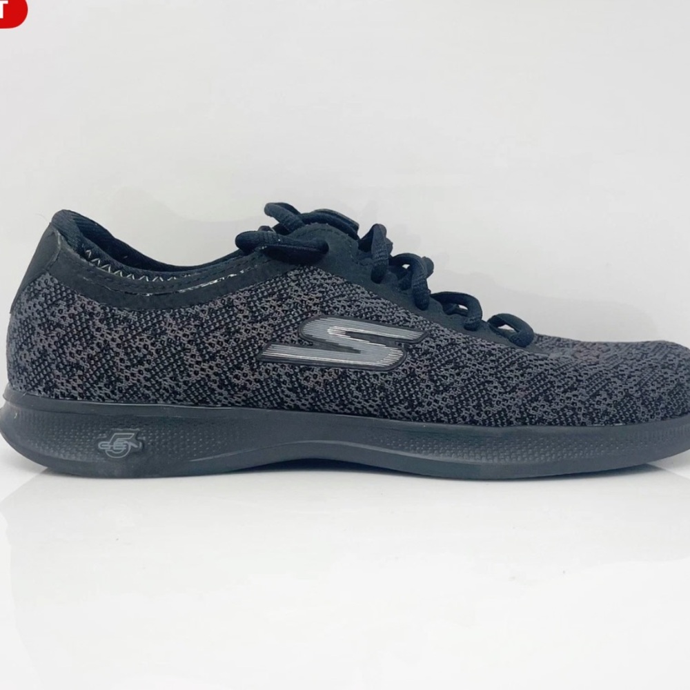 Skechers Womens Go Step Lite 14713 Black Running Shoes Sneakers Size 9